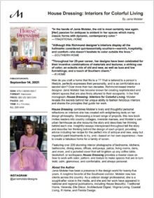 HOUSE DRESSING: Interiors for Colorful Living Janie Molster cover