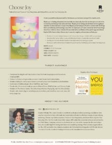 Choose Joy Sell Sheet cover