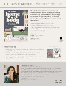 The Happy Homebody Sell Sheet cover