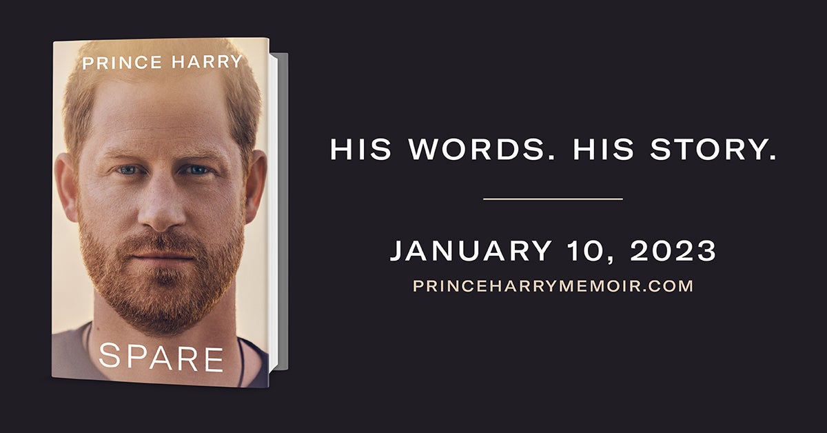 SPARE by Prince Harry, The Duke of Sussex – On Sale Jan 10, 2023