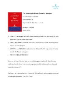 The January 6th Report Executive Summary Sell Sheet cover