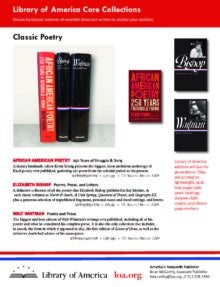 Library of America Classic Poetry cover