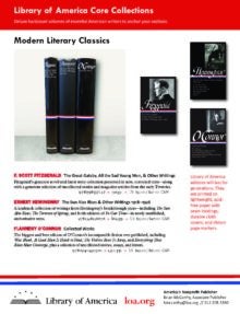 Library of America Modern Literary Classics cover