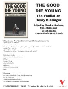 The Good Die Young Sell Sheet cover