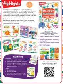 The Highlights Big Book of Activities for Little Kids Sell Sheet cover