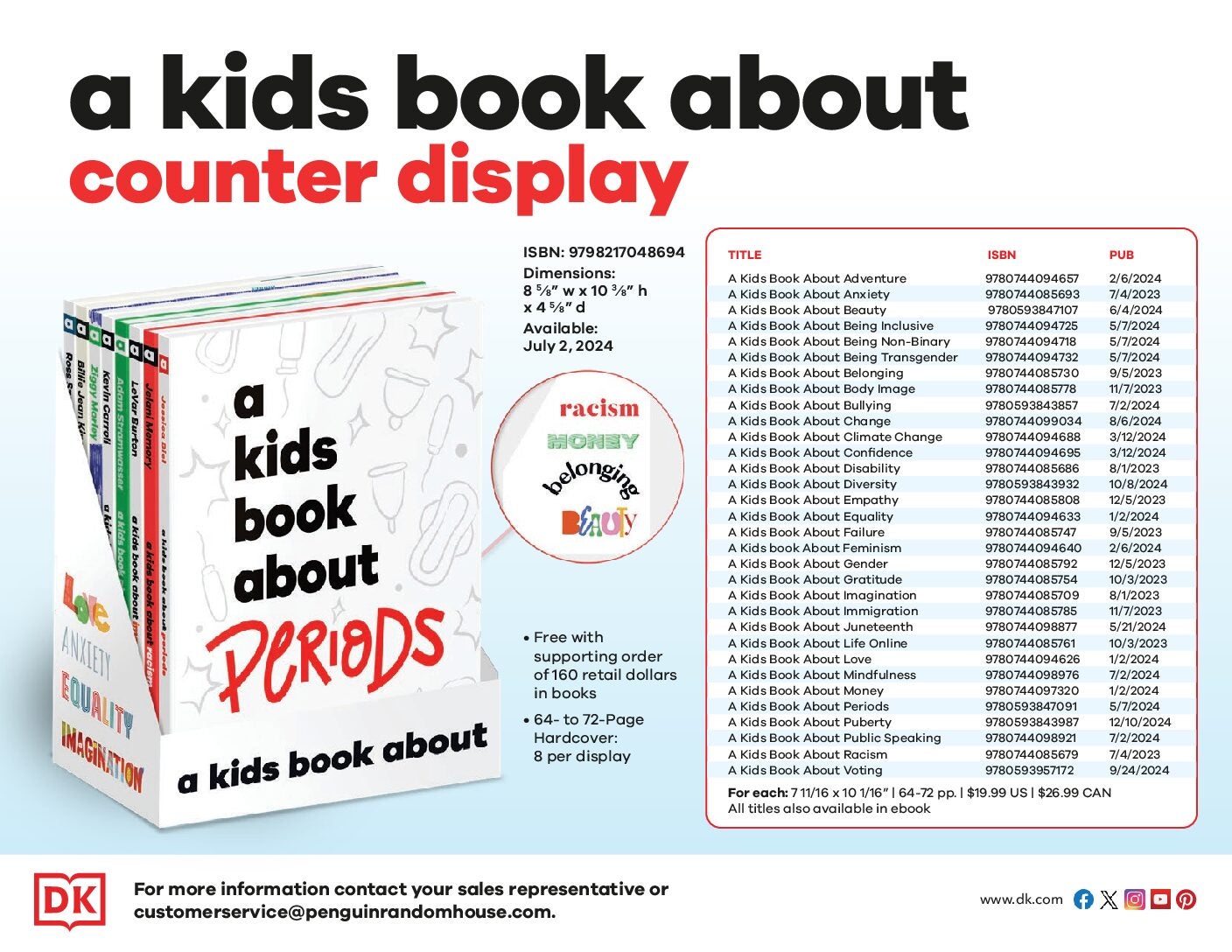 A Kids Book About Counter Display cover