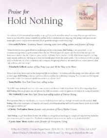 Hold Nothing Sell Sheet cover