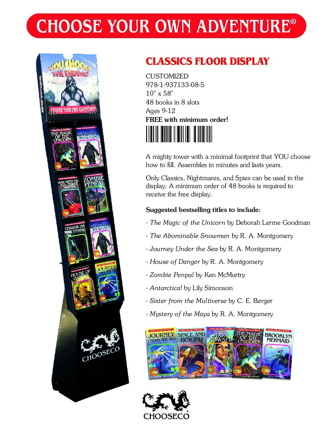 Choose Your Own Adventure Classics Corrugate Floor Display cover