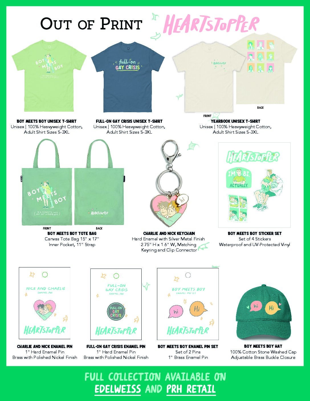 OOP x Heartstopper Sell Sheet cover