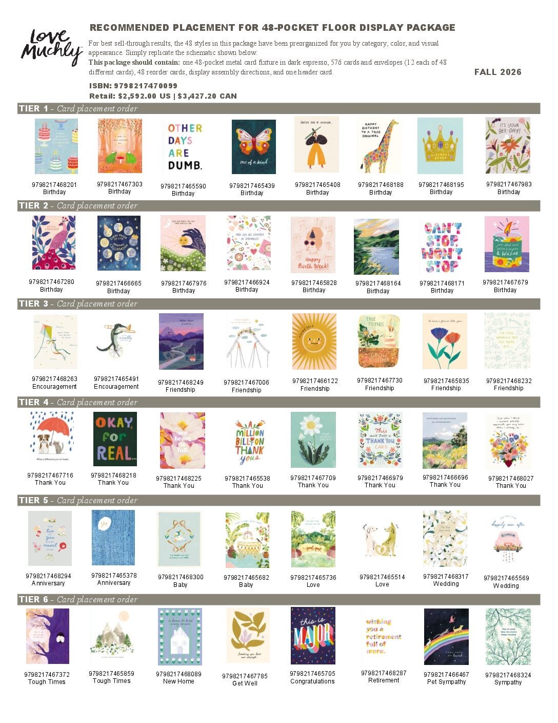 Love Muchly Floor Display Fall 2026 Planogram cover