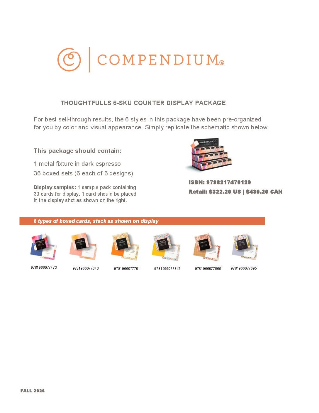 ThoughtFulls 6 SKU Display Fall 2026 Planogram cover