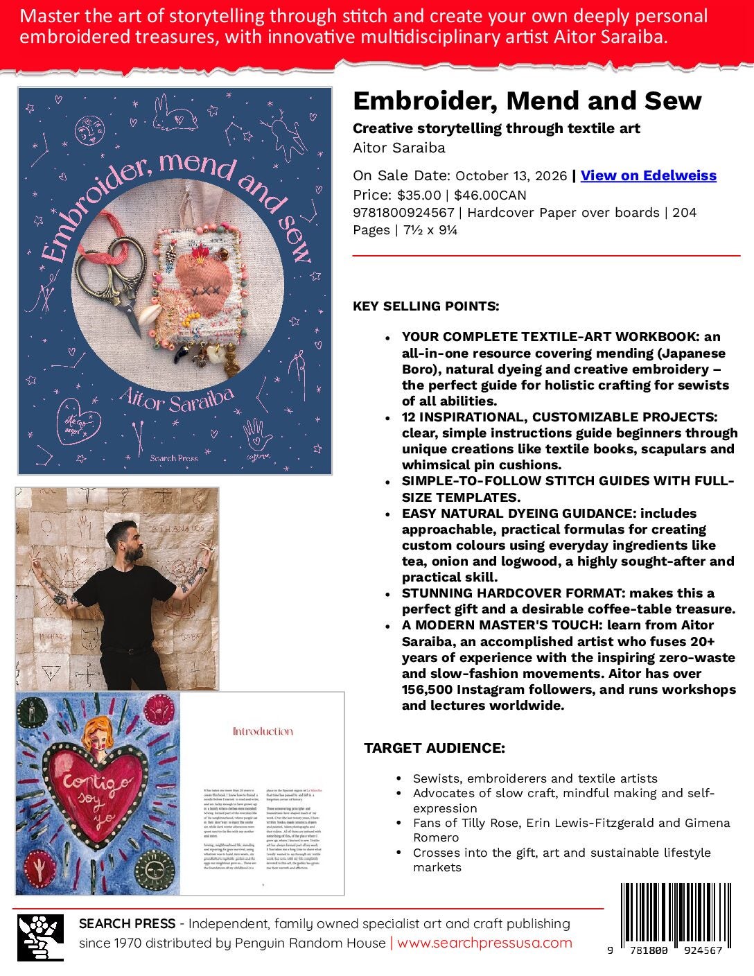Embroider, Mend and Sew Sell Sheet cover