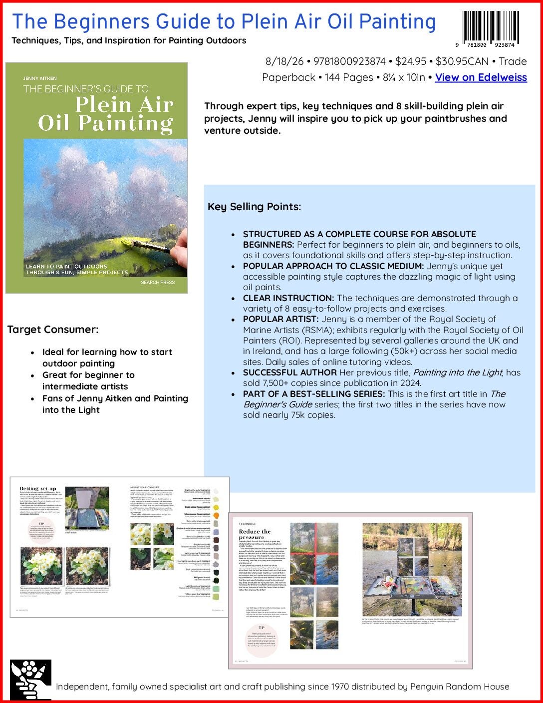 The Beginners Guide to Plein Air Oil Painting Sell Sheet cover